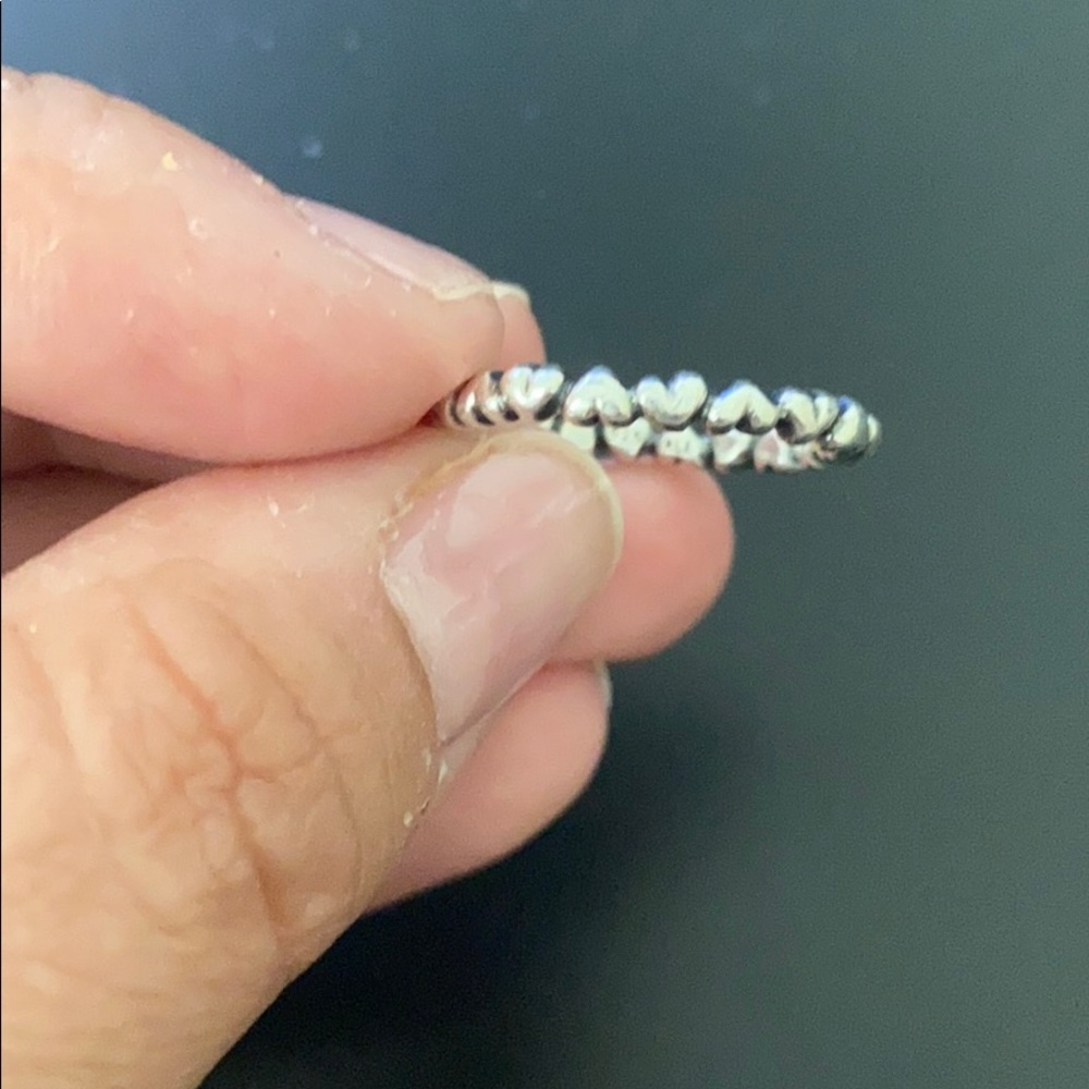 Heart Silver Stacking Ring